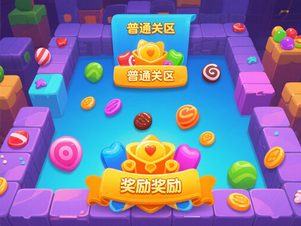 游戏中的关卡设计通常分为普通关卡和奖励关卡，后者的