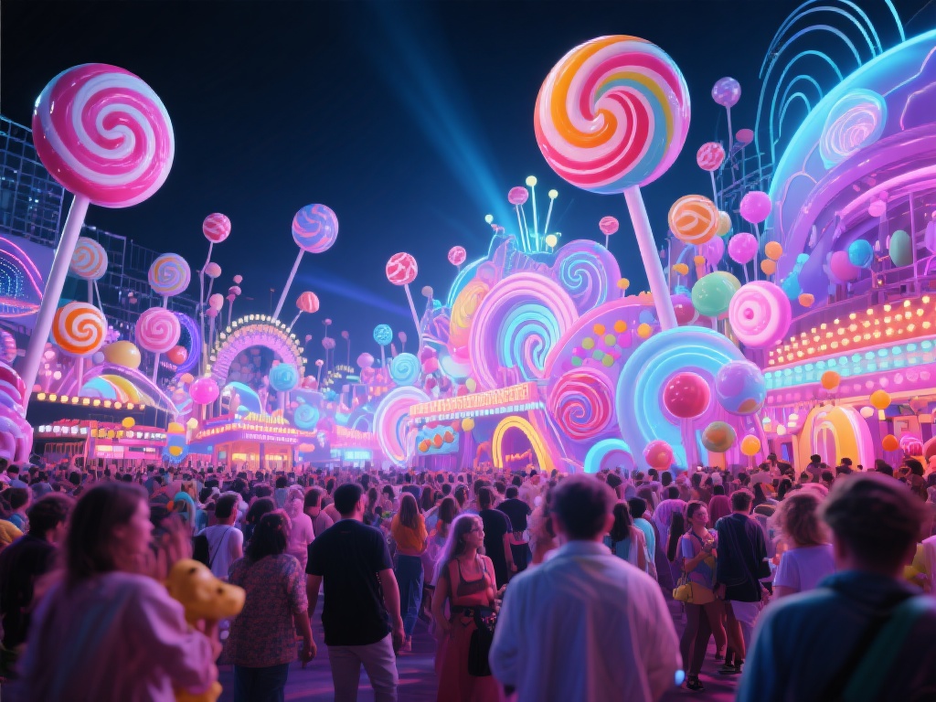 梦幻奇趣嘉年华：糖果派对电子艺之视觉盛宴 