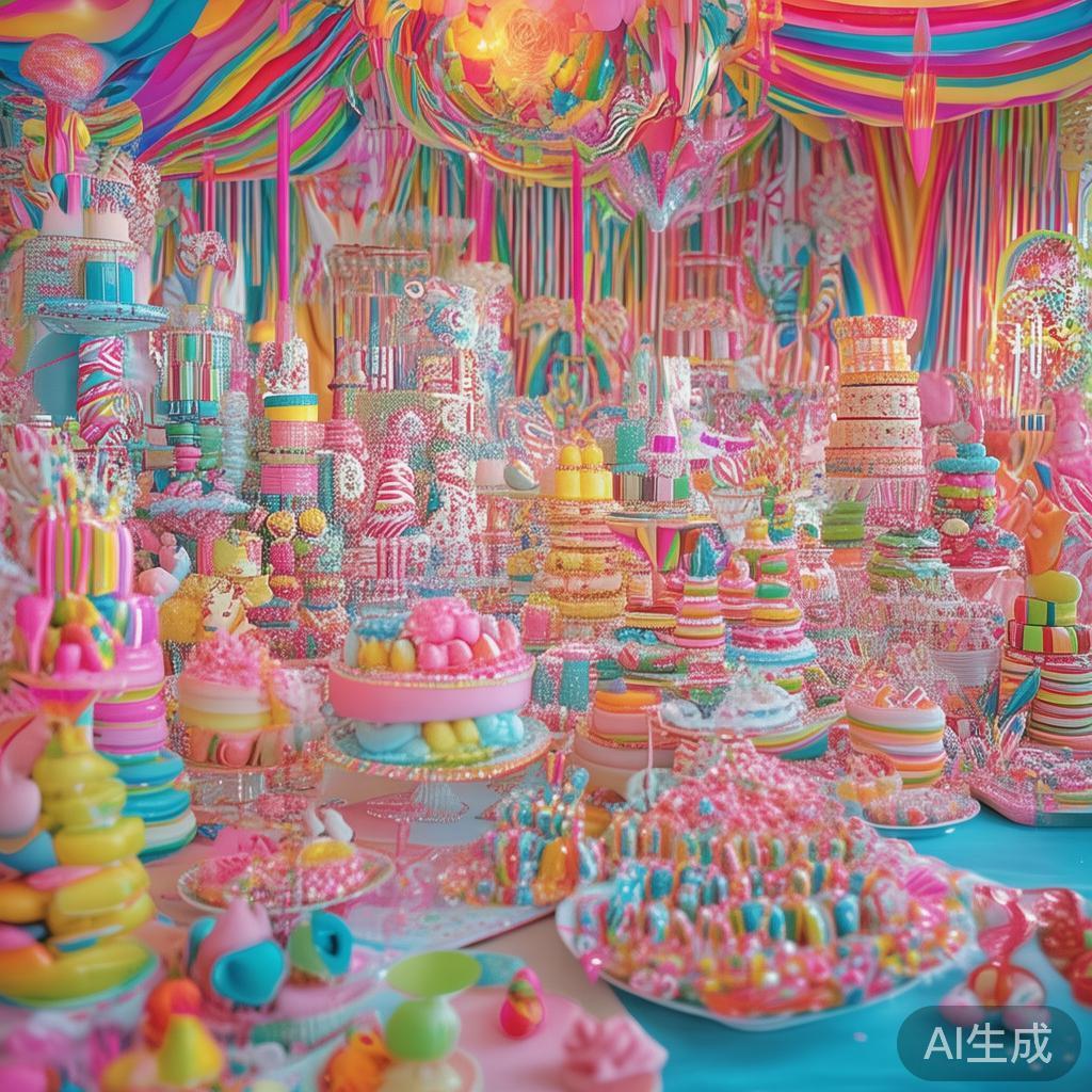 糖果派对不只是简单的糖果堆积，更是一场关于色彩、味