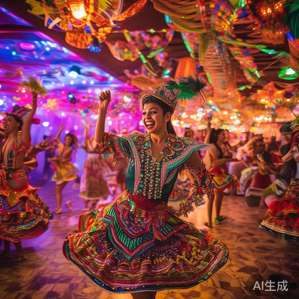 精彩绝伦的墨西哥糖果派对狂欢盛典盛大开启 墨西哥糖果派对通常伴随着丰富多彩的舞蹈和音乐表演,