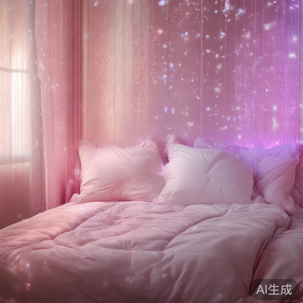 色彩搭配：青睐粉色、淡紫、奶油白等柔和色调，营造出