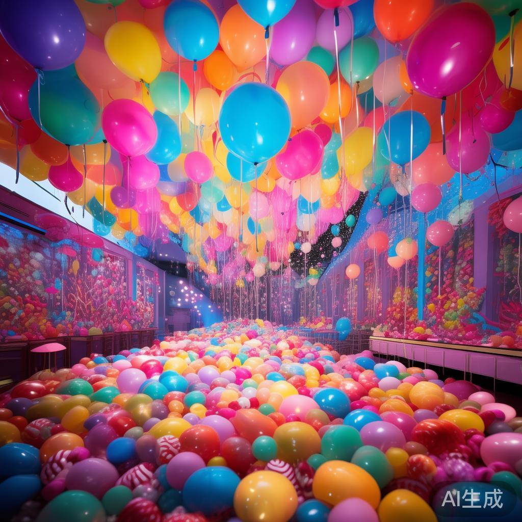 在现代庆典中，色彩艳丽的装饰和创意十足的视觉效果能